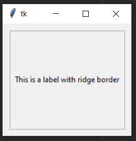 tkinter - ridge label border